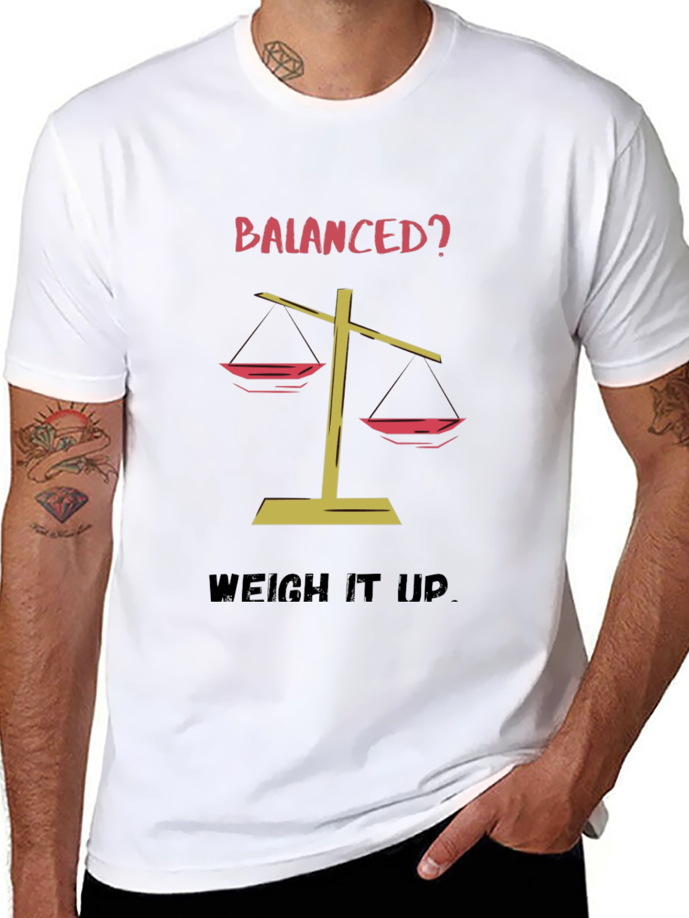 Balanced? Mens Graphic Tee - Weigh It Up