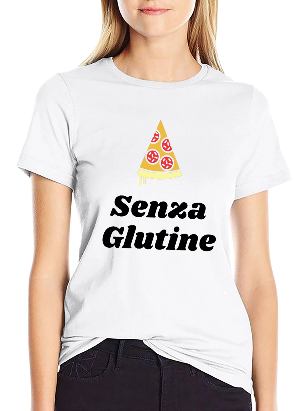 Gluten Free Pizza Slice Black T-Shirt