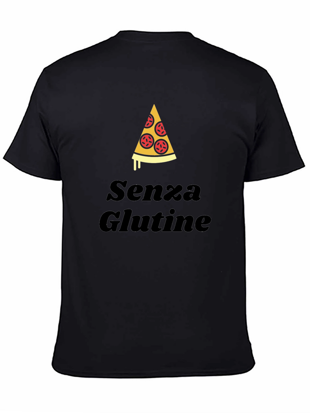 Gluten Free Pizza Slice Black T-Shirt