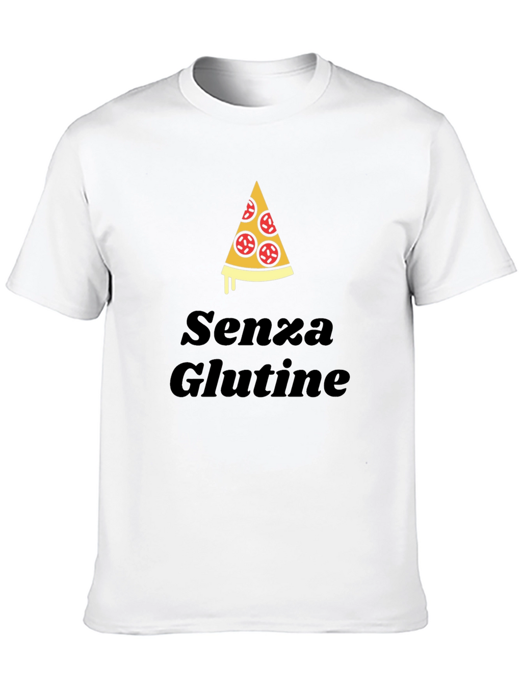Gluten Free Pizza Slice Black T-Shirt