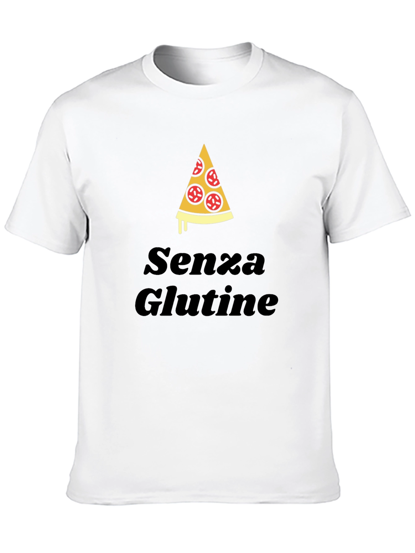 Gluten Free Pizza Slice Black T-Shirt