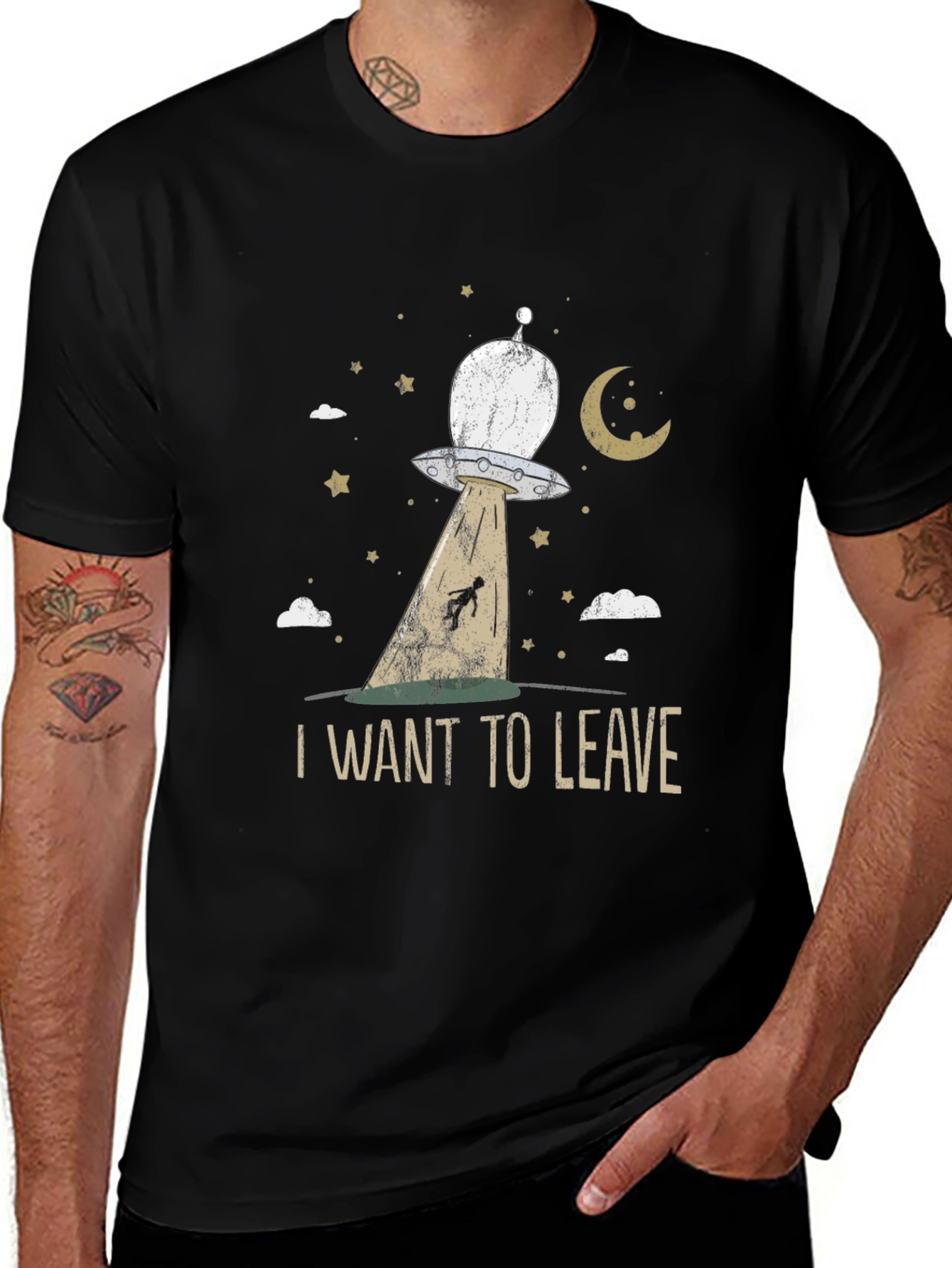 I Want To Leave UFO Abduction T-Shirt