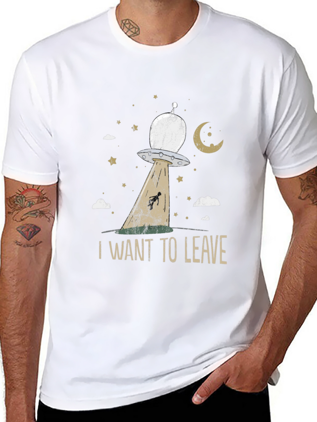 I Want To Leave UFO Abduction T-Shirt