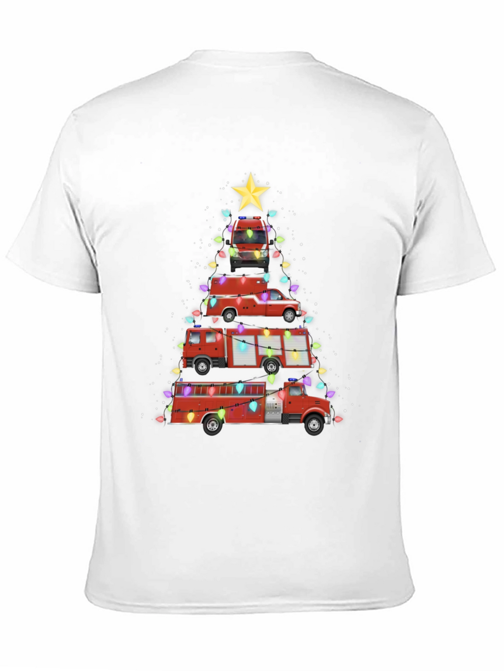 Fire Truck Christmas Tree T-Shirt
