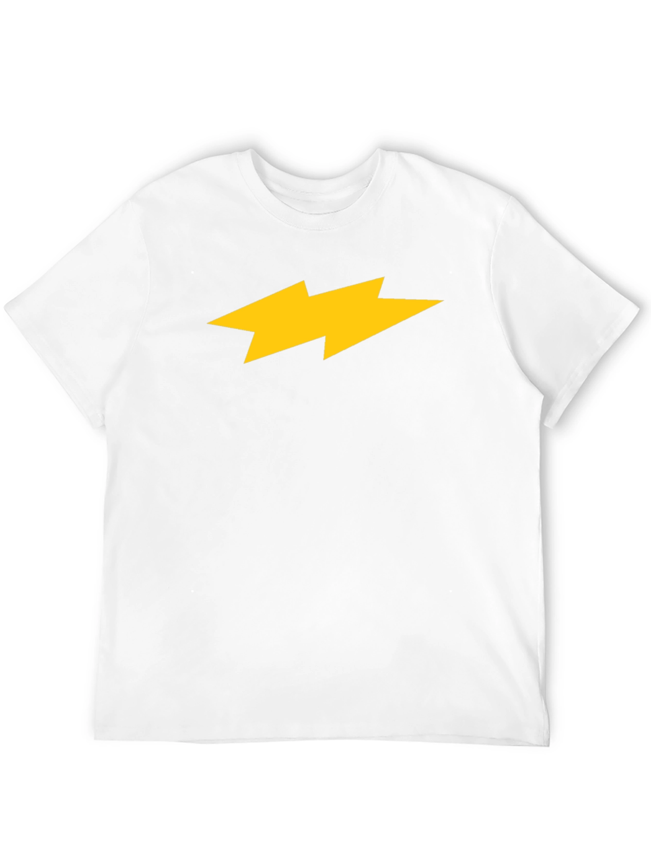 Black T-Shirt with Yellow Lightning Bolt Design