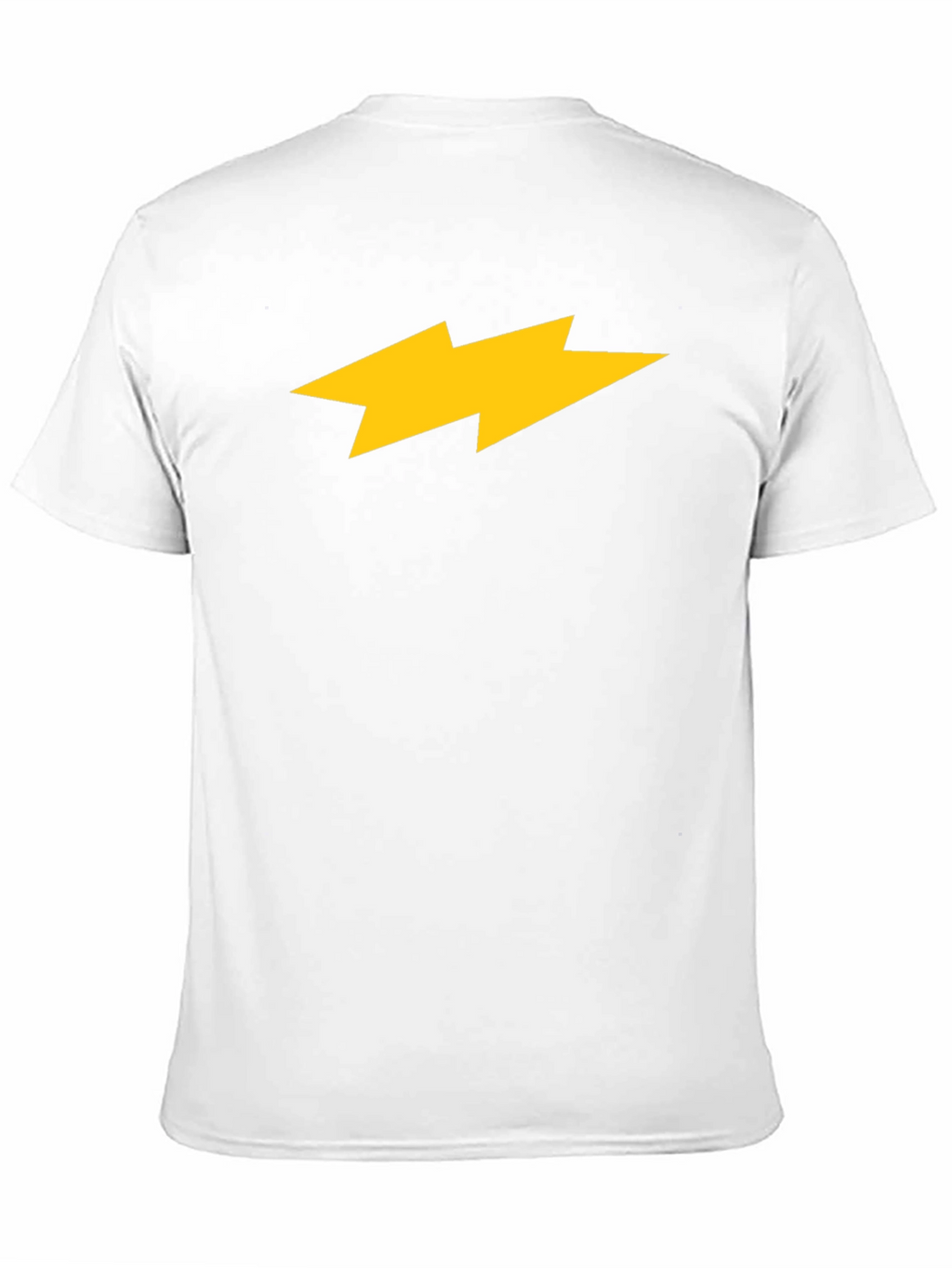 Black T-Shirt with Yellow Lightning Bolt Design