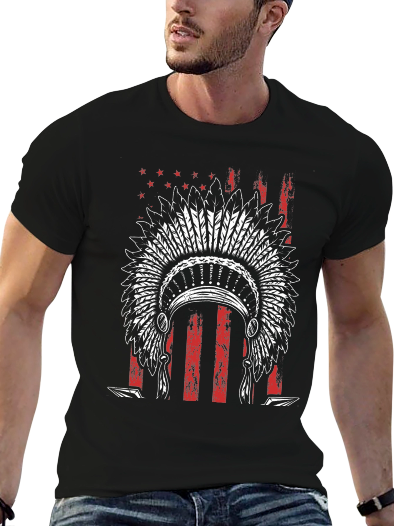 Native American Chief Headdress T-Shirt