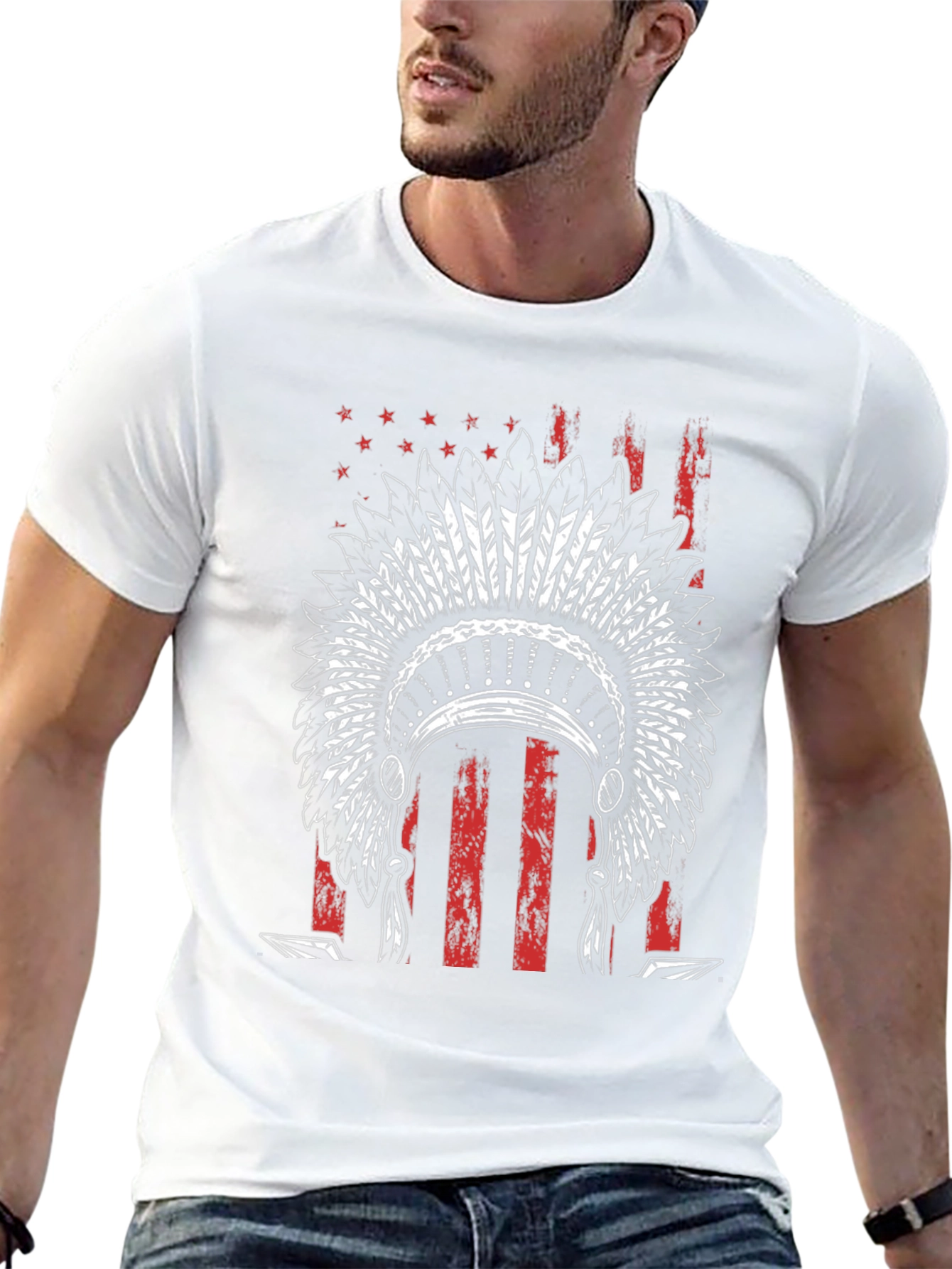 Native American Chief Headdress T-Shirt