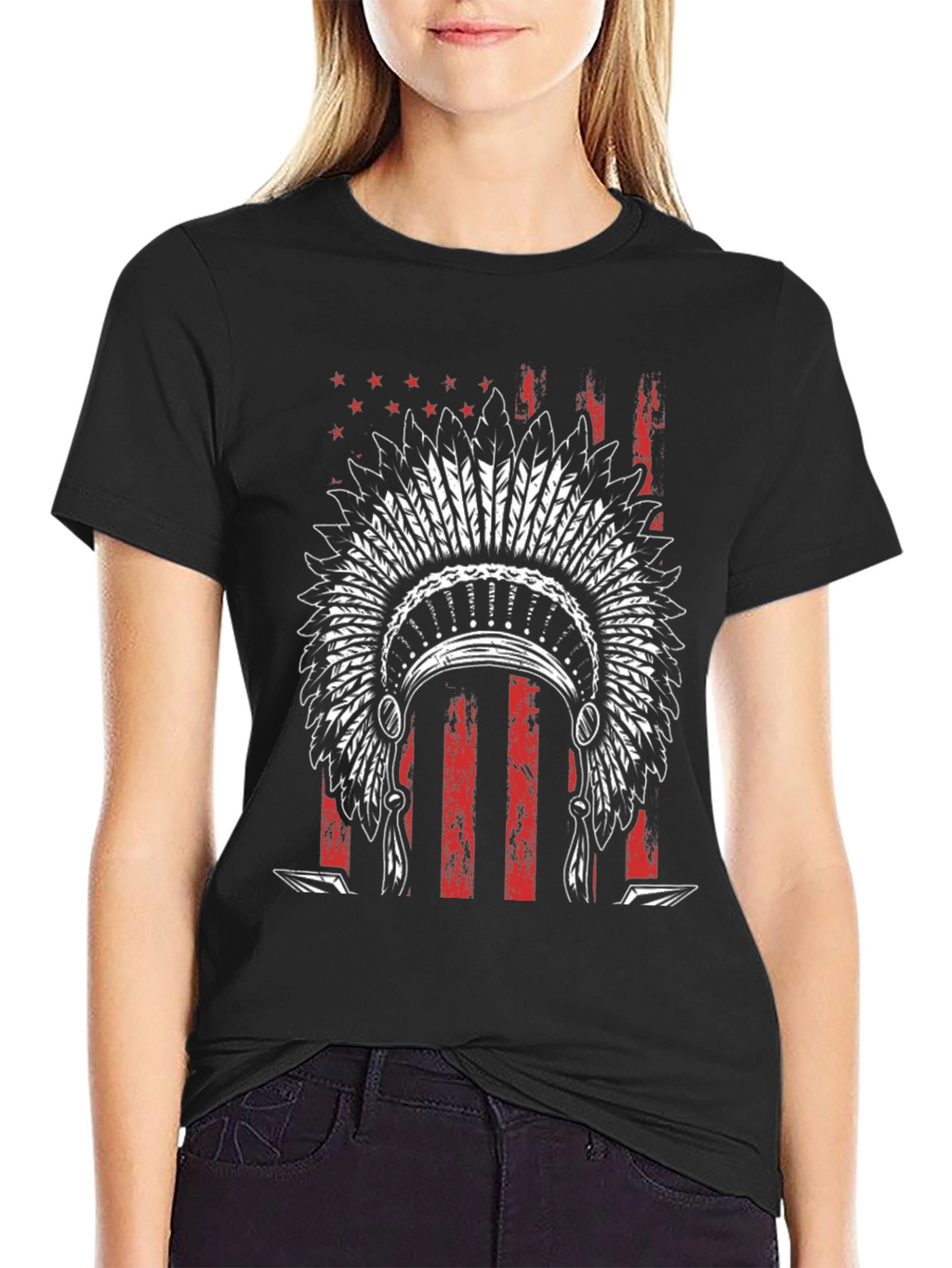 Native American Chief Headdress T-Shirt