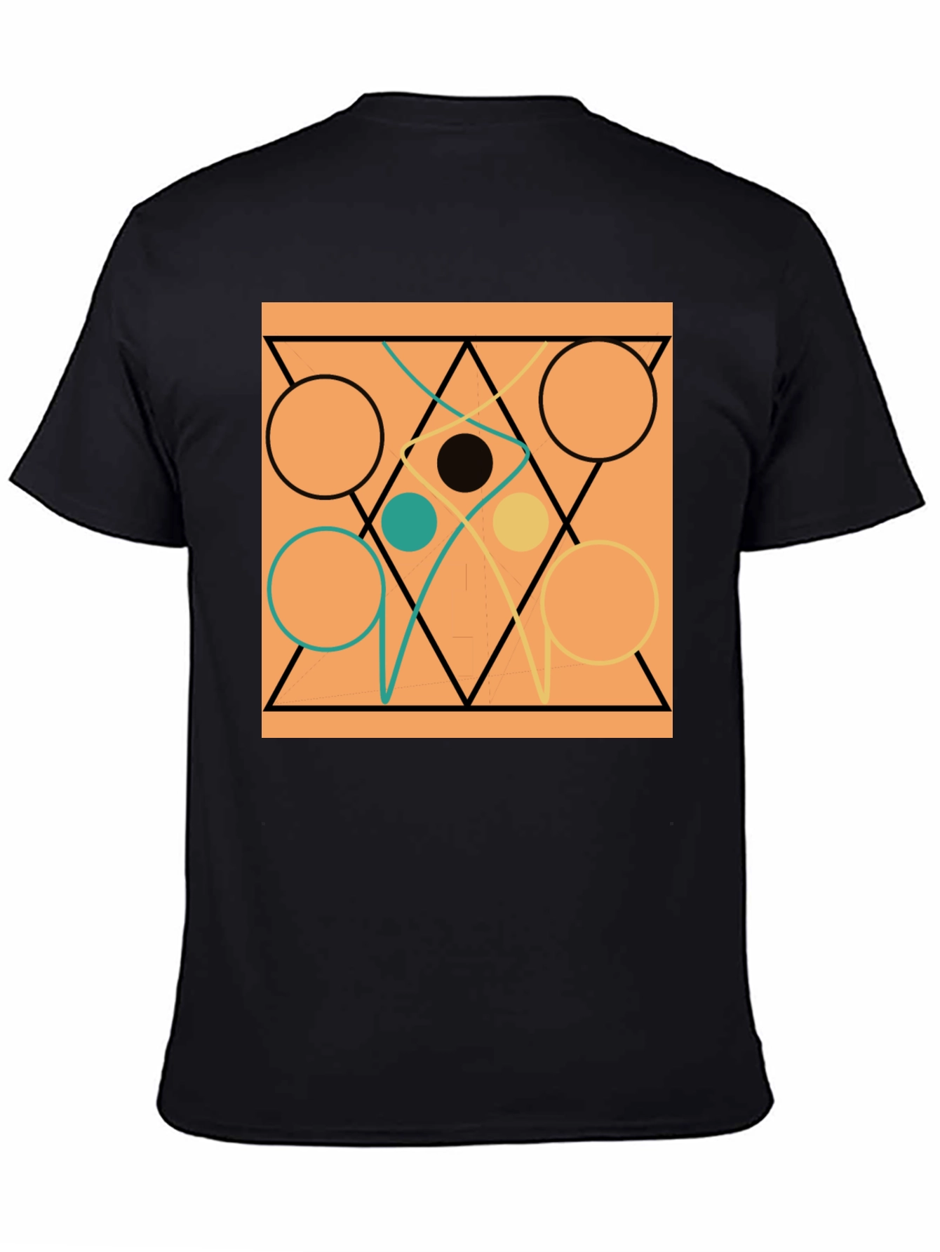 Abstract Geometric Circle & Triangle Design Tee