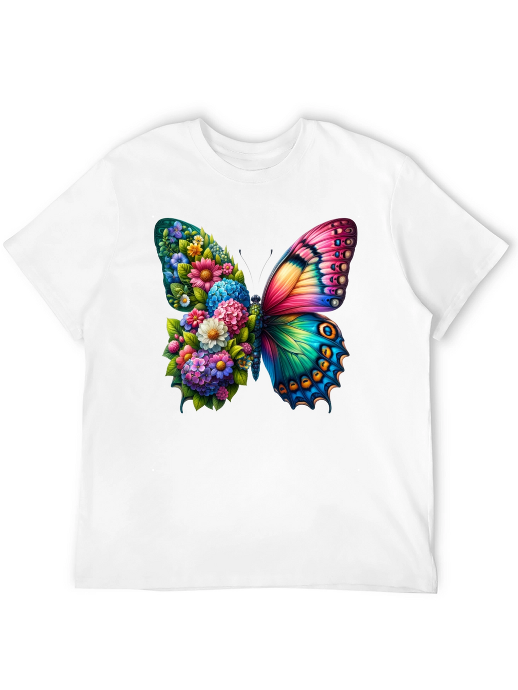 Floral Butterfly Graphic Tee - Stylish & Unique