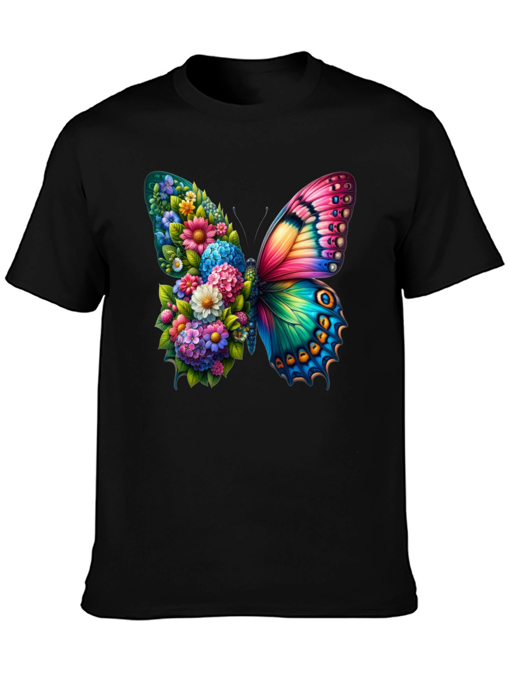 Floral Butterfly Graphic Tee - Stylish & Unique
