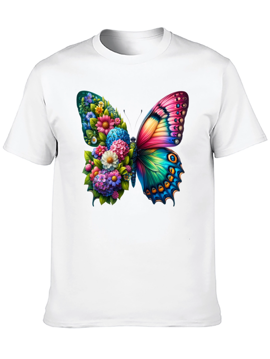 Floral Butterfly Graphic Tee - Stylish & Unique