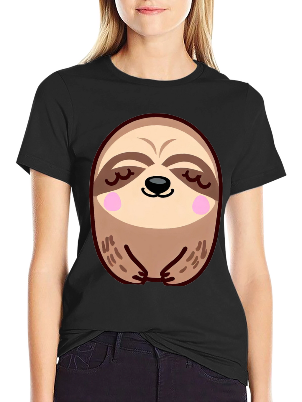 Cute Sloth Graphic Tee - Relaxed Fit