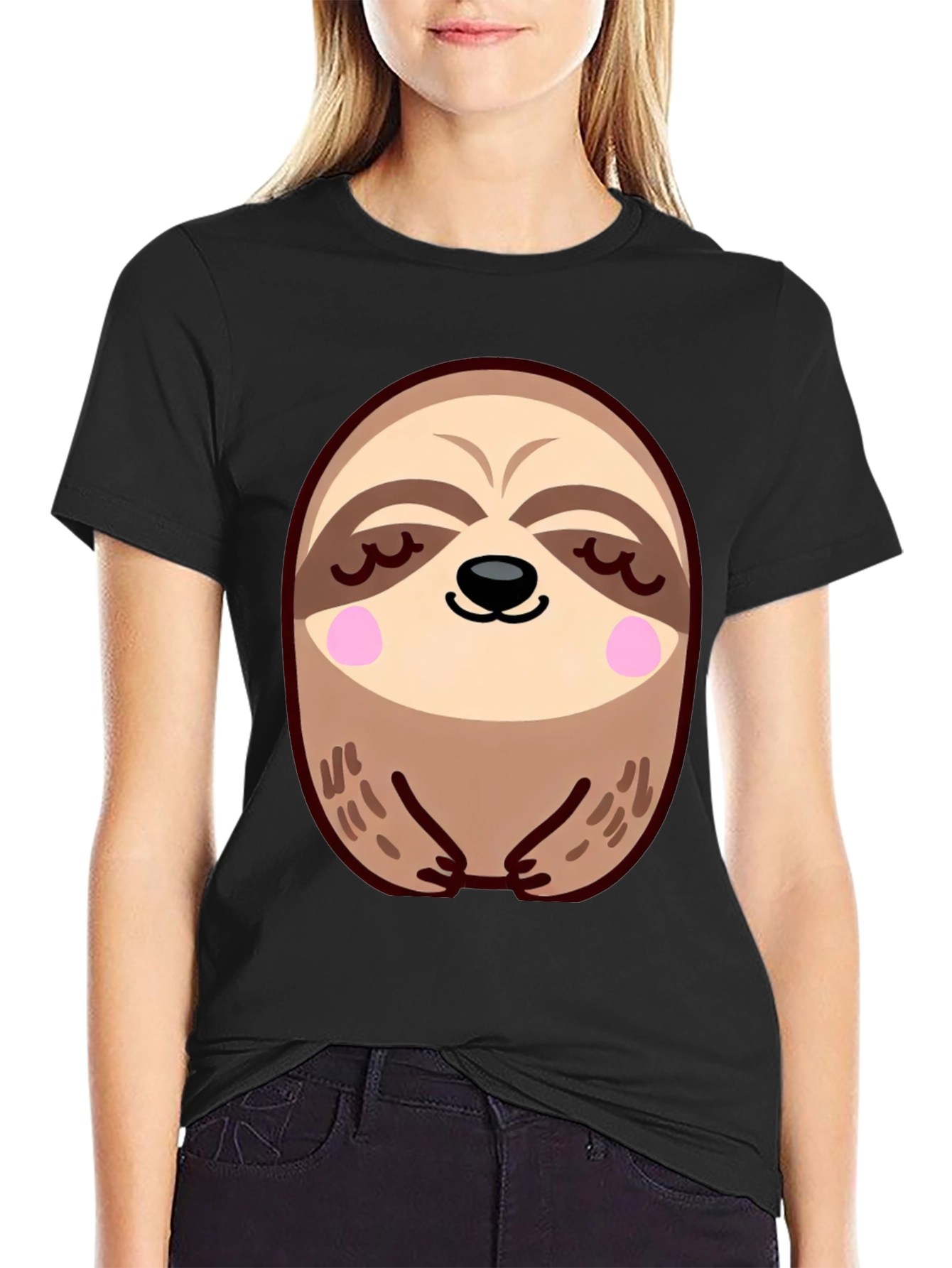 Cute Sloth Graphic Tee - Relaxed Fit