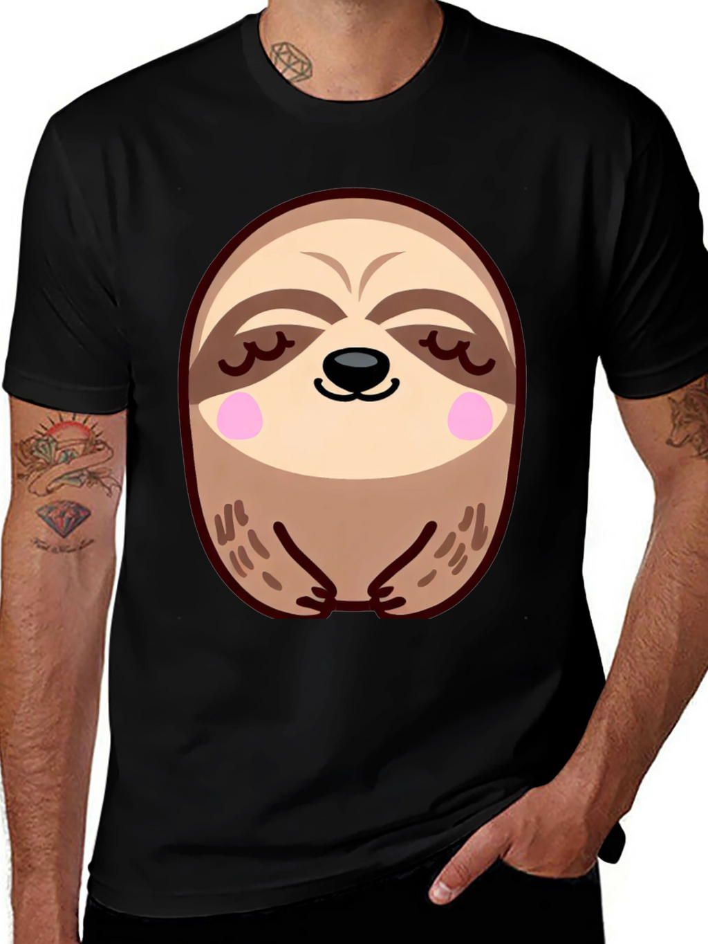 Cute Sloth Graphic Tee - Relaxed Fit