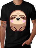 Cute Sloth Graphic Tee - Relaxed Fit