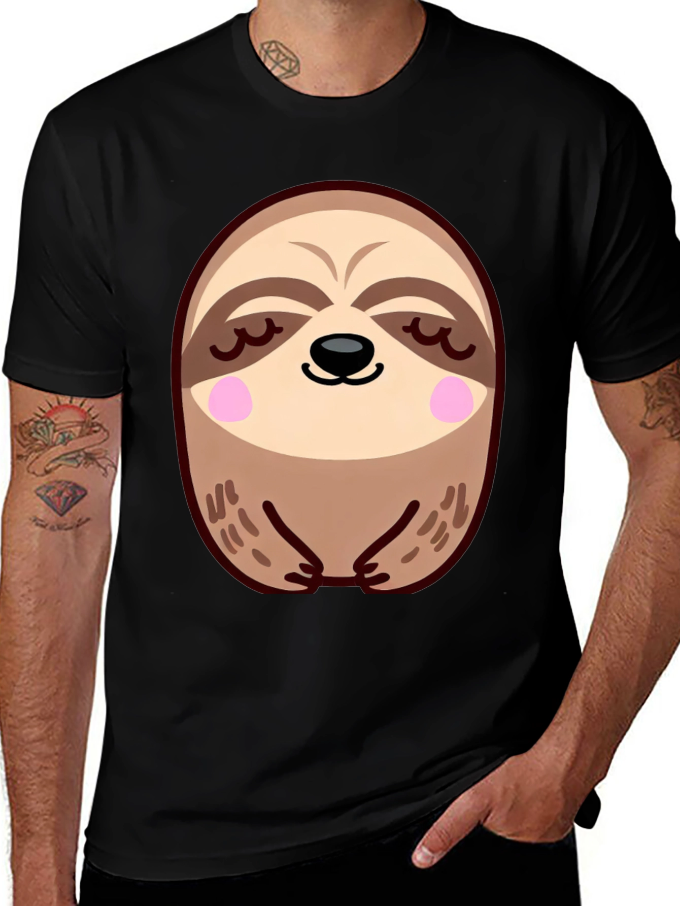 Cute Sloth Graphic Tee - Relaxed Fit