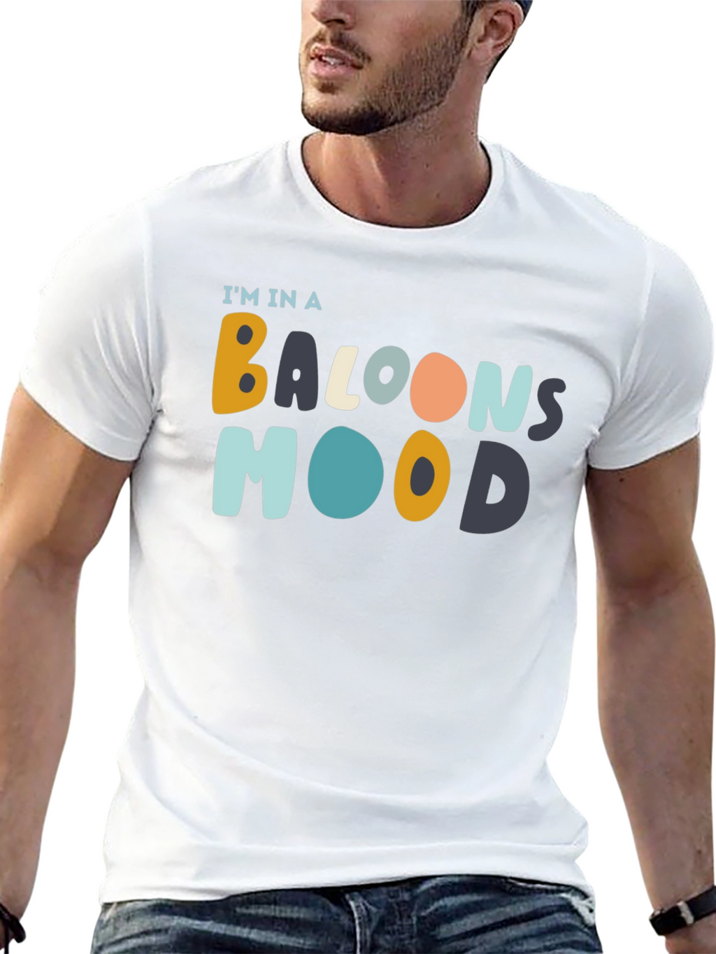 Balloon Mood Black Graphic Tee