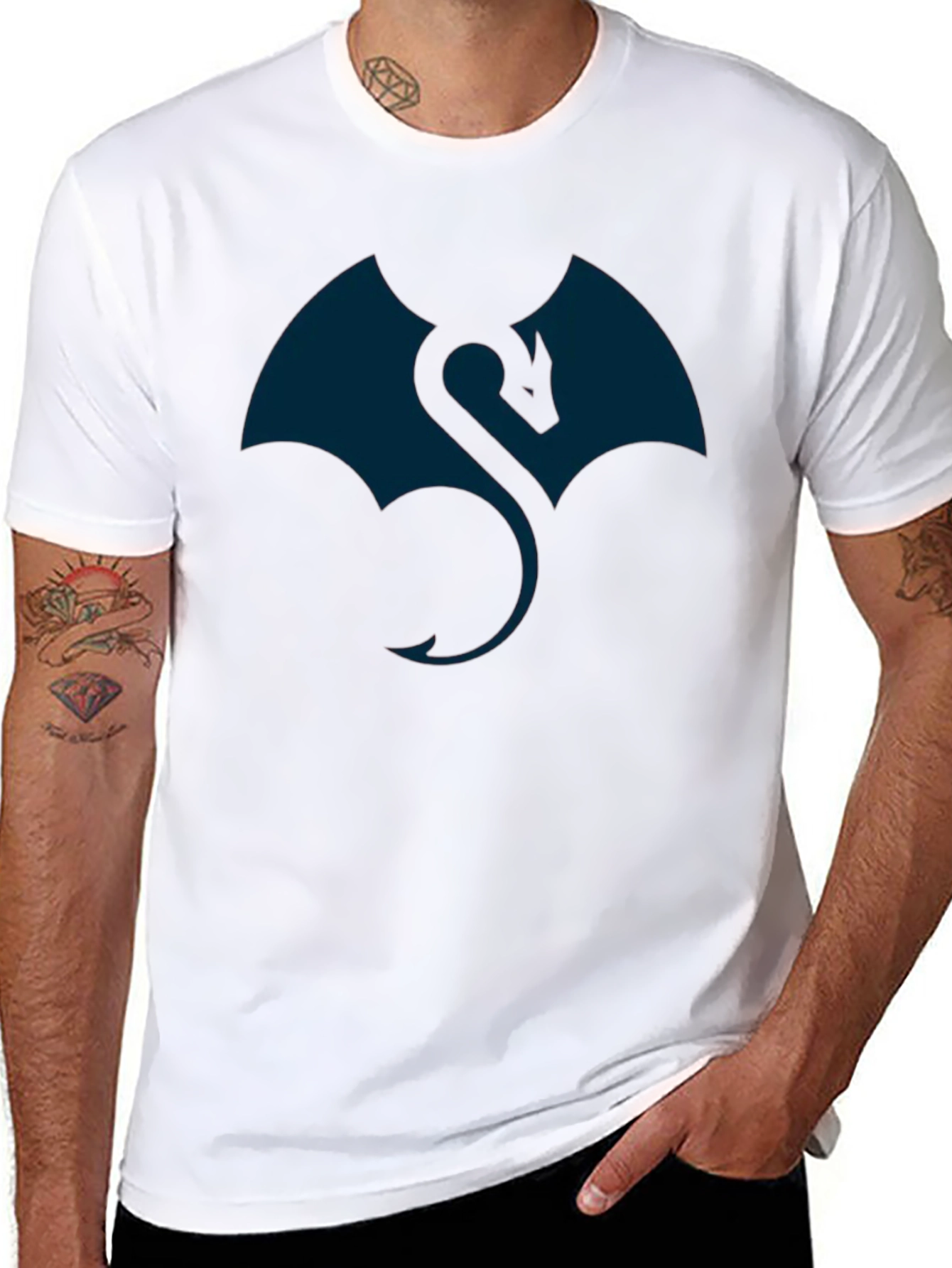 Dragon Graphic Black T-Shirt for Men