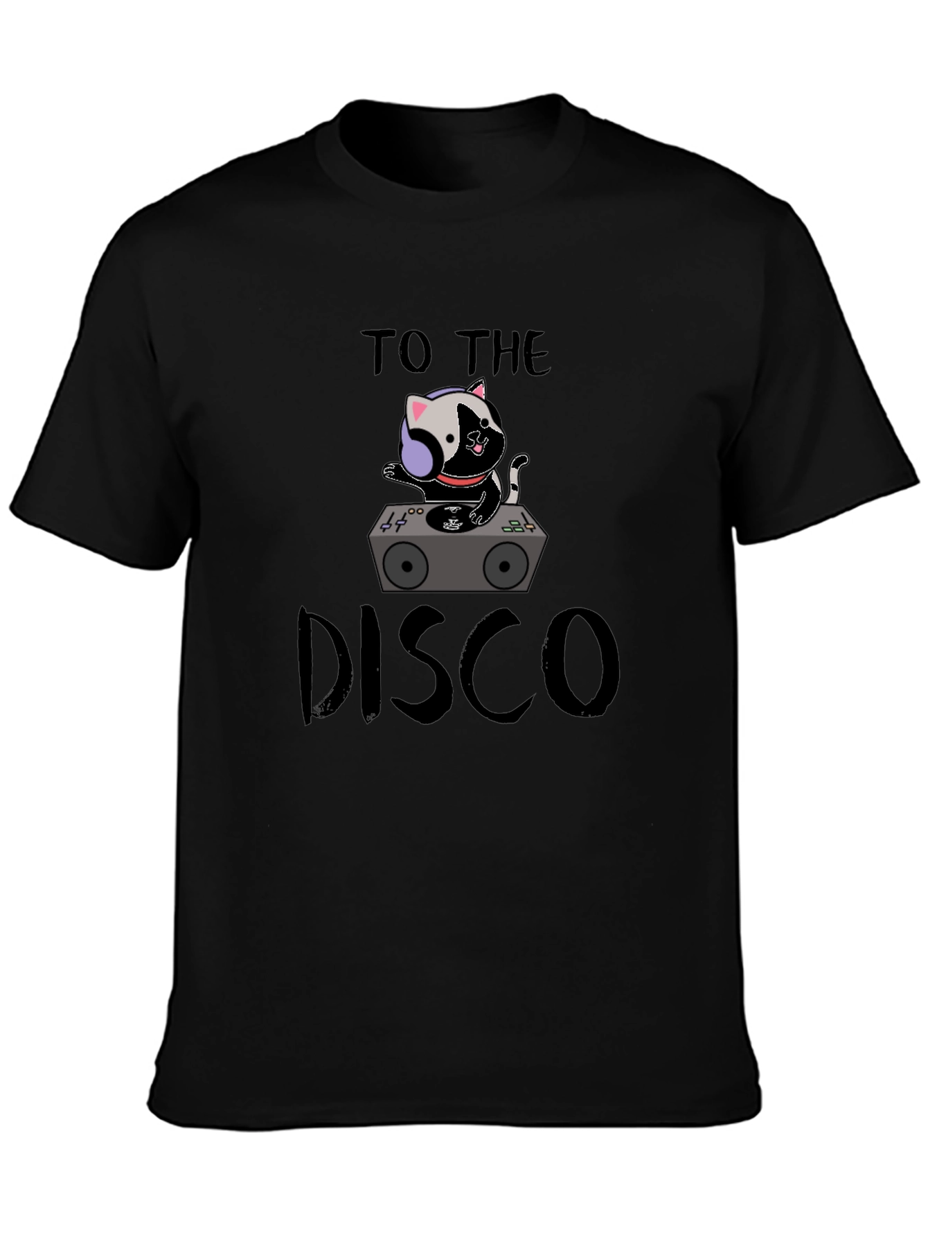 DJ Cat Disco T-Shirt - Cool Graphic Tee