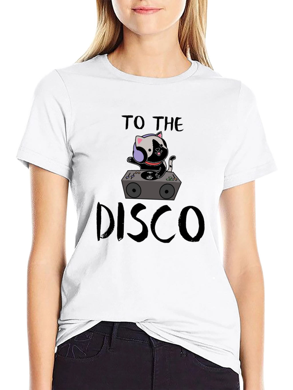 DJ Cat Disco T-Shirt - Cool Graphic Tee