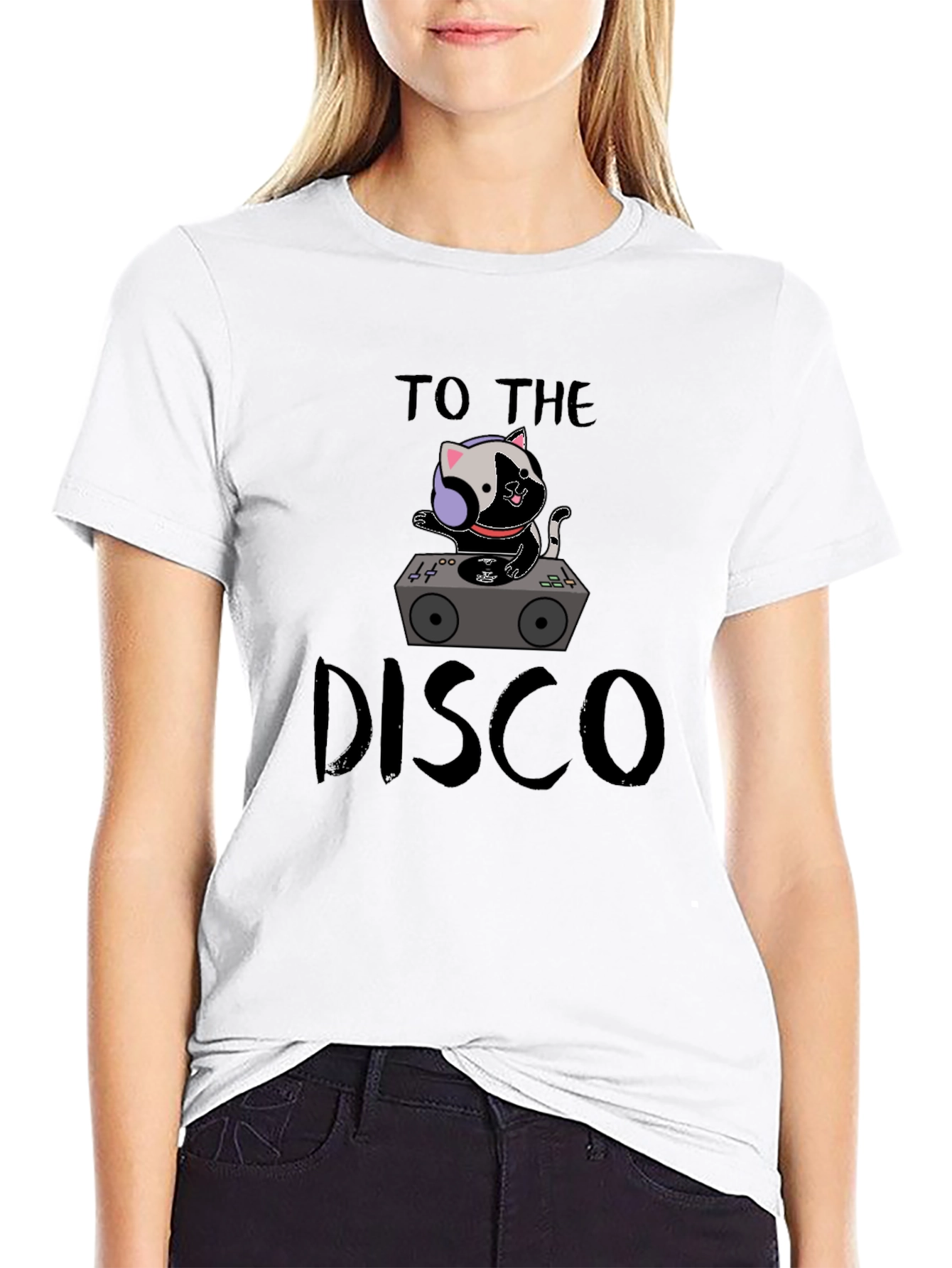 DJ Cat Disco T-Shirt - Cool Graphic Tee