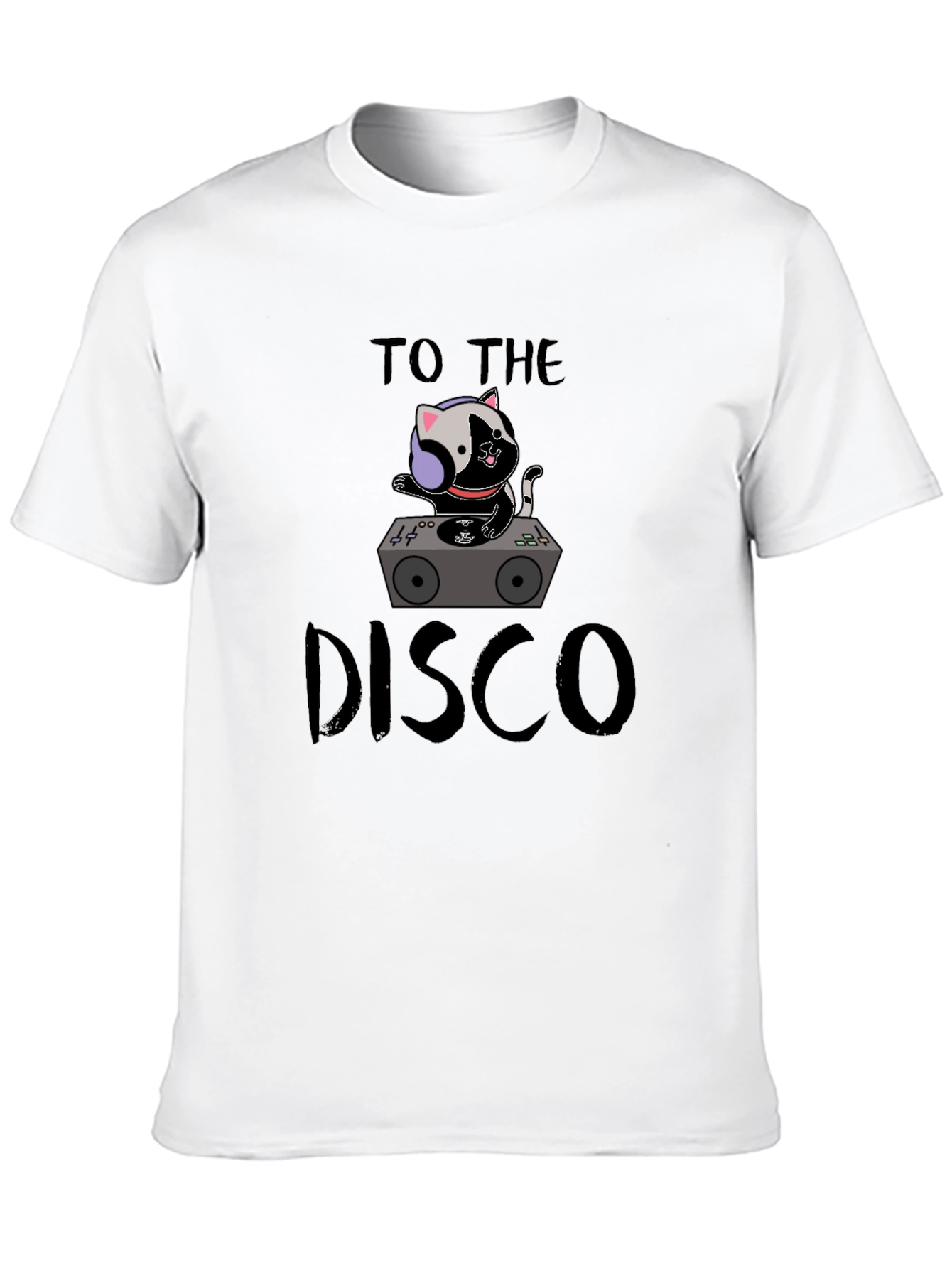 DJ Cat Disco T-Shirt - Cool Graphic Tee
