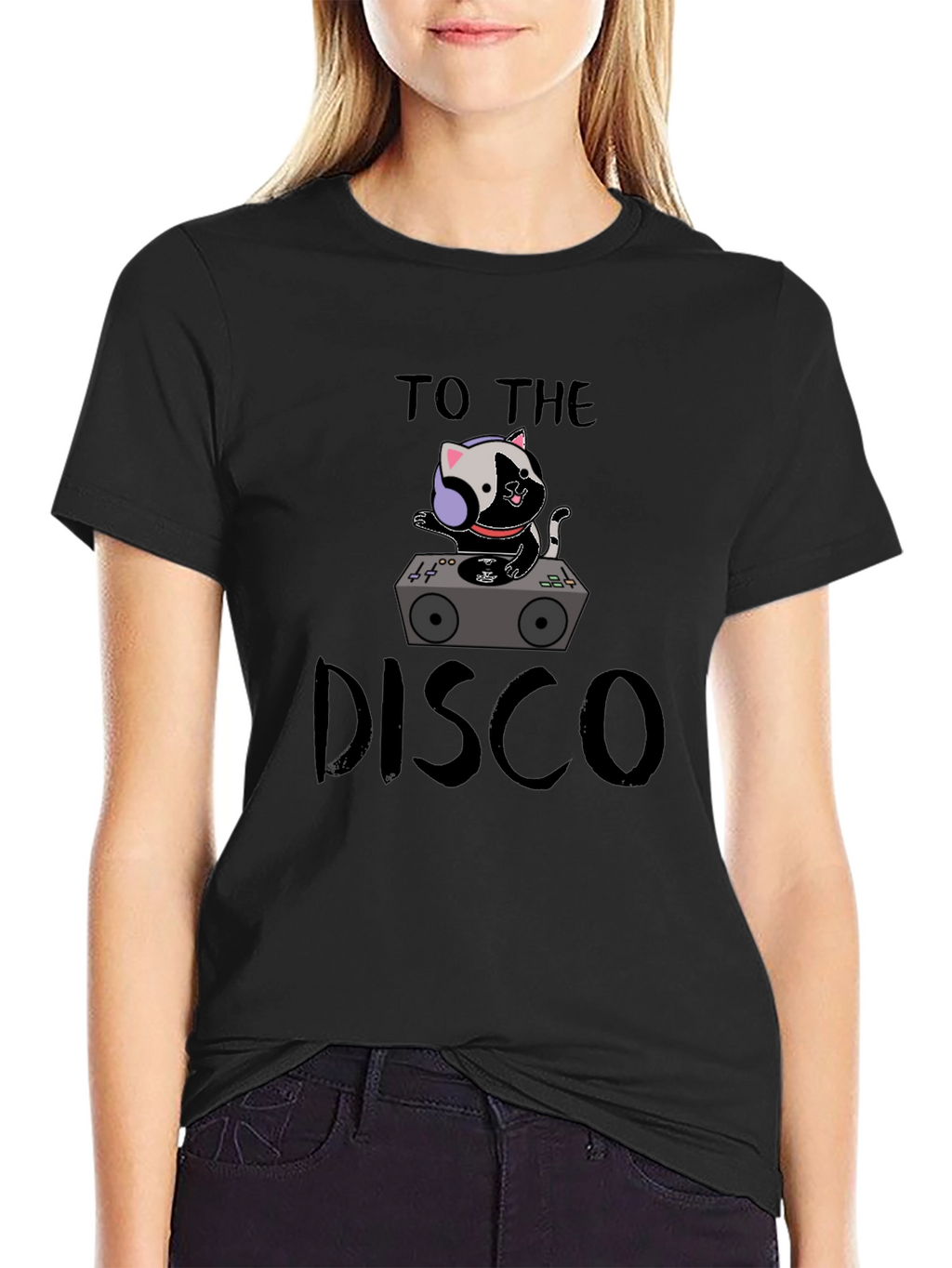 DJ Cat Disco T-Shirt - Cool Graphic Tee