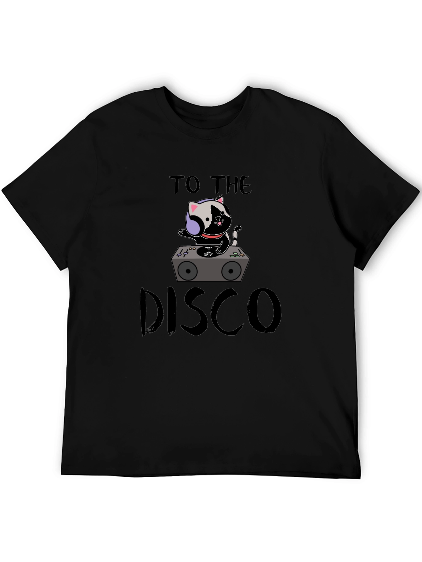 DJ Cat Disco T-Shirt - Cool Graphic Tee