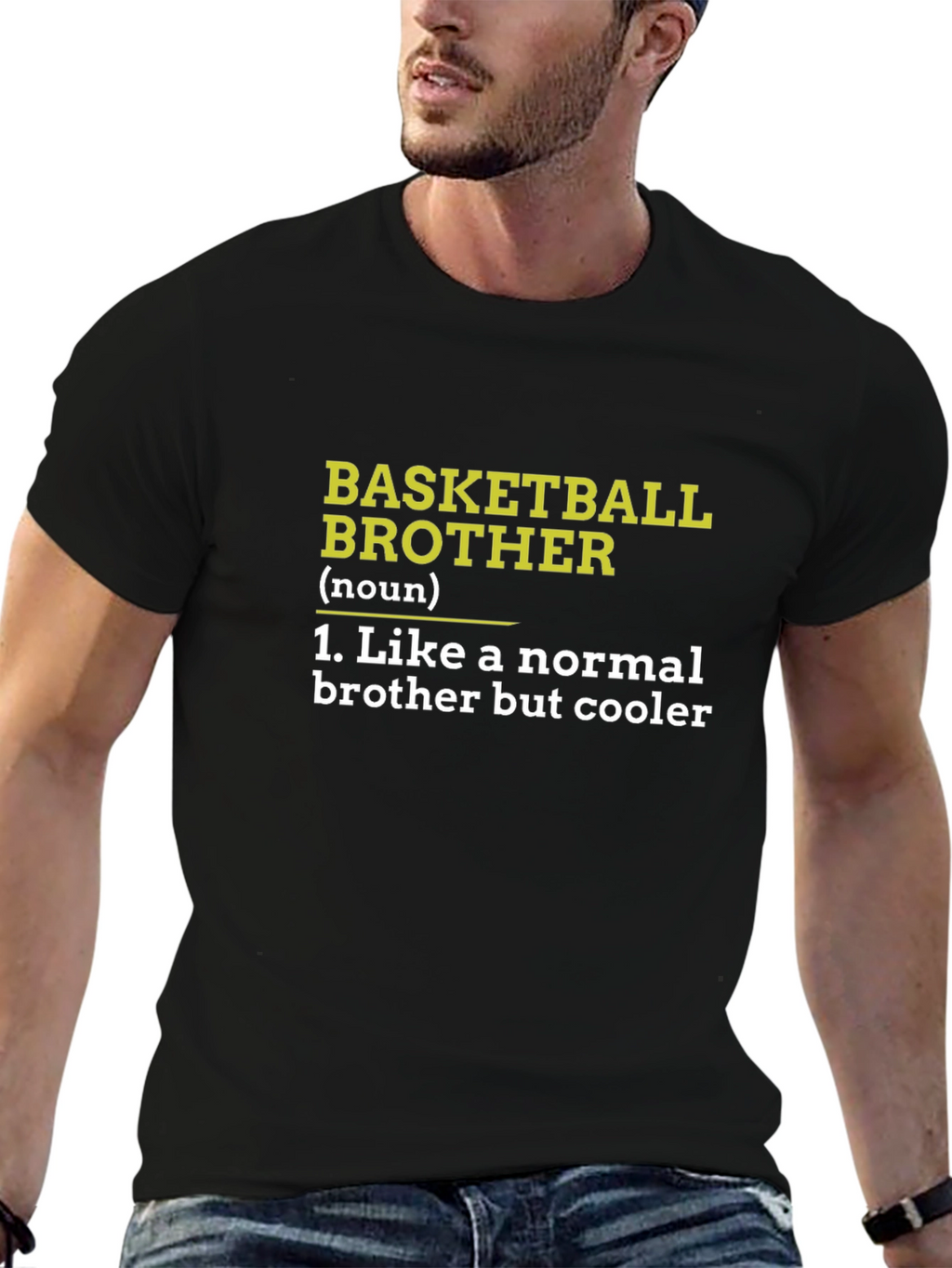 Basketball Brother Graphic Tee - Cool Brother Gift