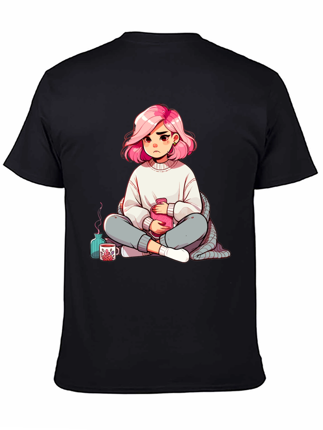 Anime Girl Graphic Tee - Cozy Day Shirt
