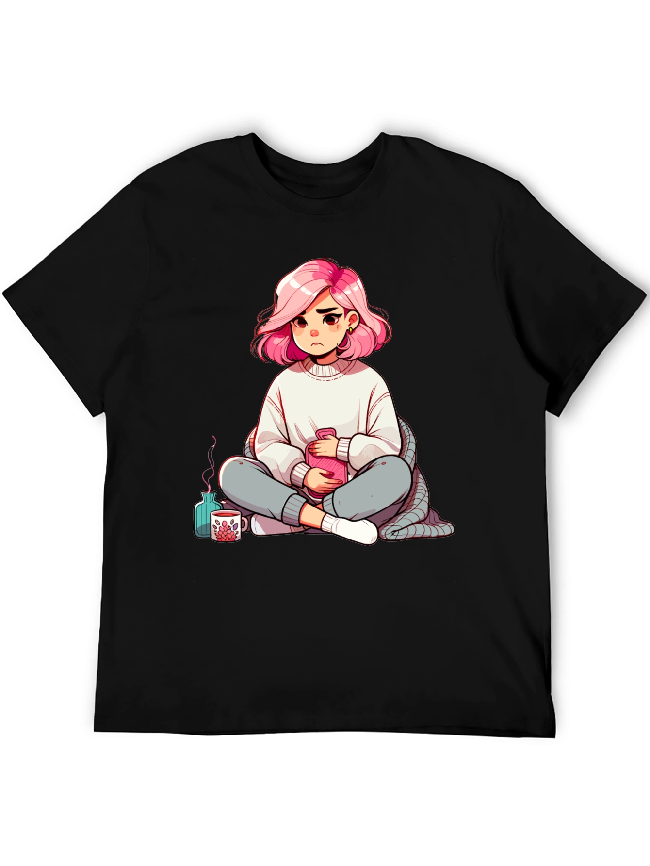 Anime Girl Graphic Tee - Cozy Day Shirt