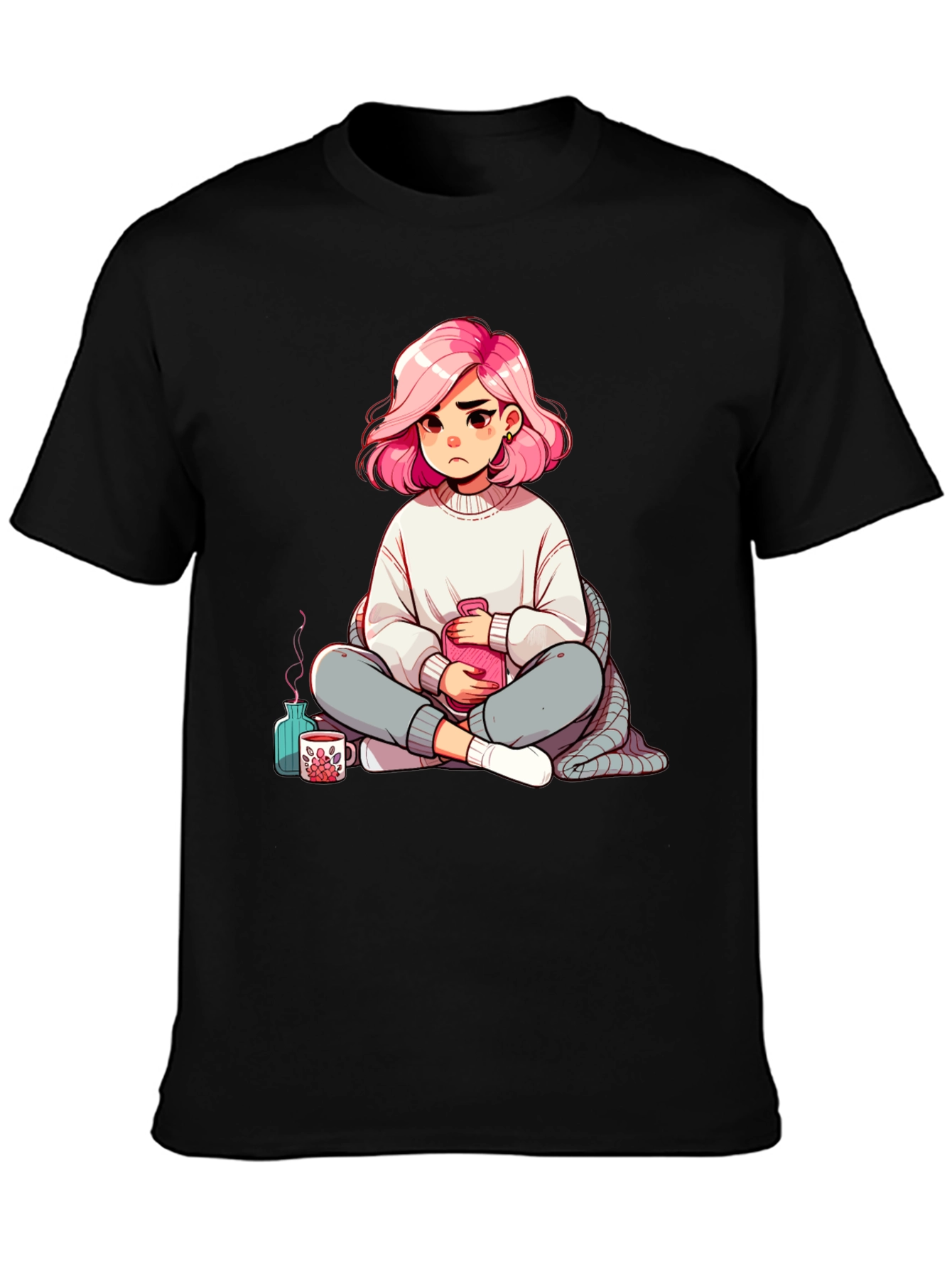 Anime Girl Graphic Tee - Cozy Day Shirt