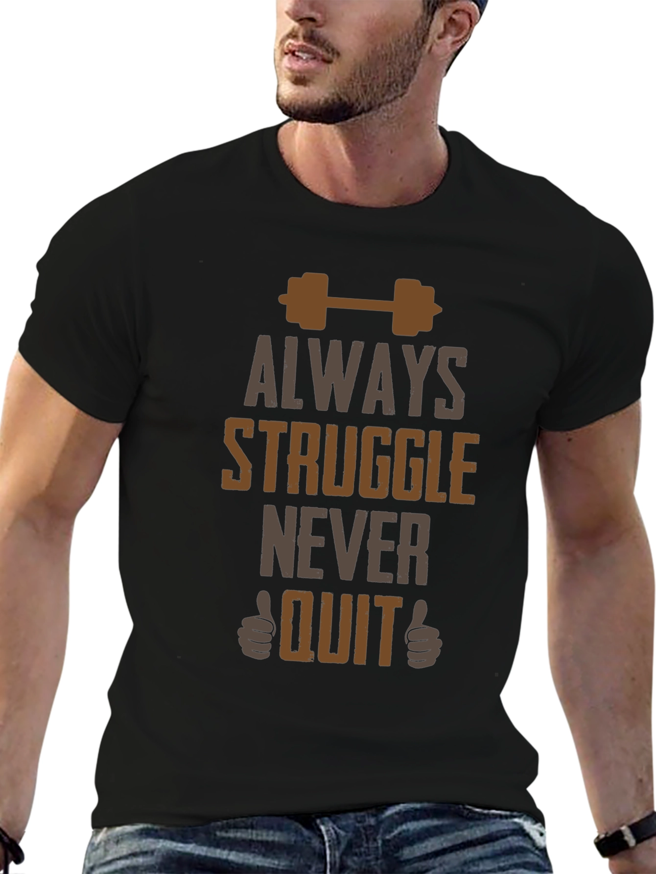 Always Struggle Never Quit Graphic Tee