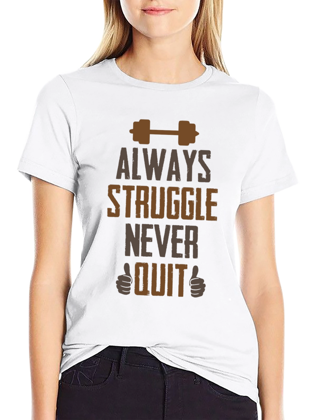 Always Struggle Never Quit Graphic Tee