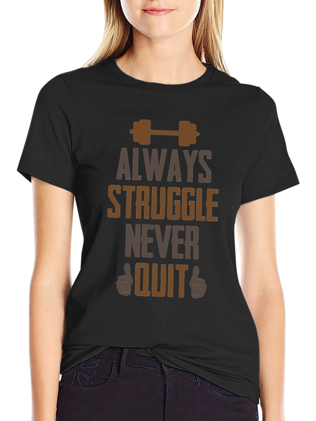 Always Struggle Never Quit Graphic Tee