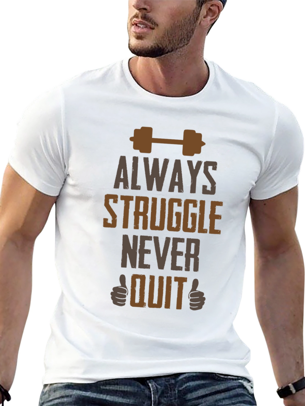 Always Struggle Never Quit Graphic Tee