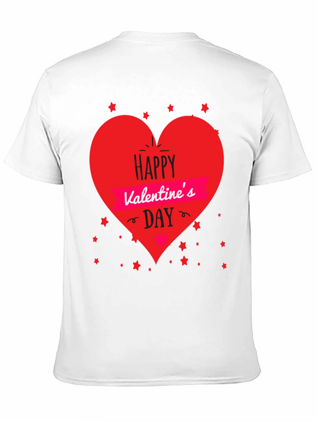 Valentines Day T-Shirt - Heart Graphic Black Tee