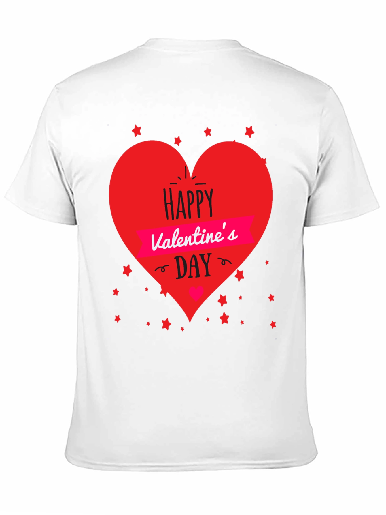 Valentines Day T-Shirt - Heart Graphic Black Tee