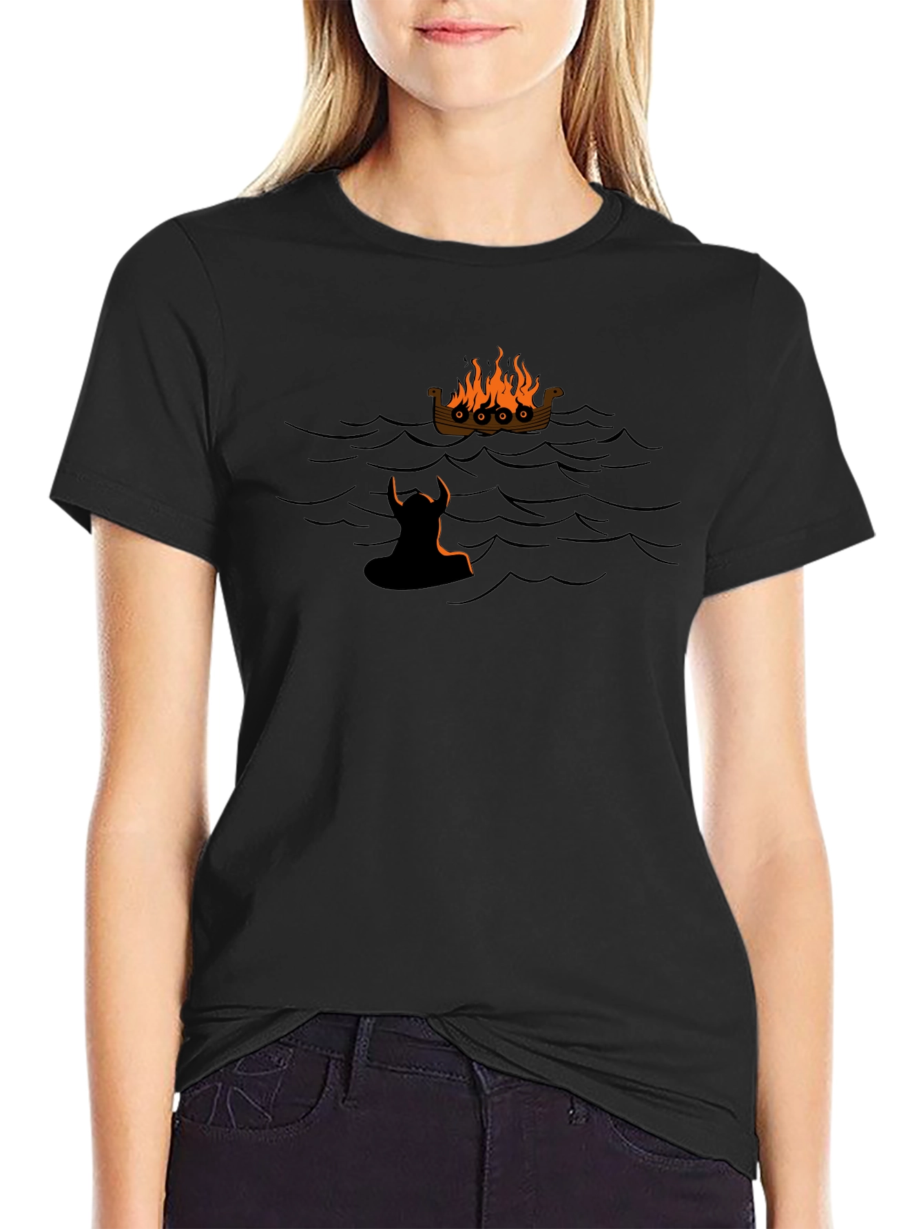 Viking Funeral T-Shirt - Black Graphic Tee