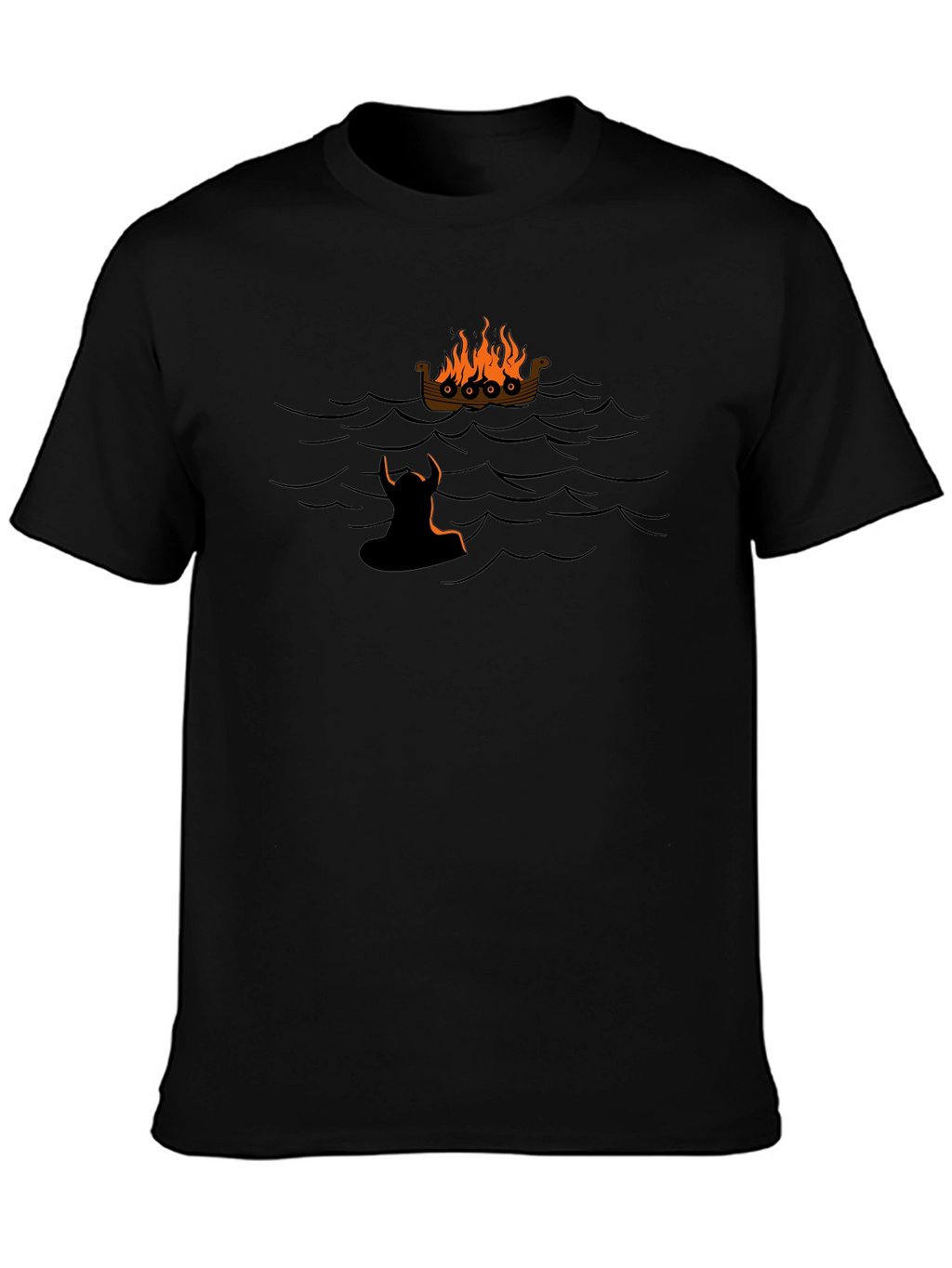 Viking Funeral T-Shirt - Black Graphic Tee