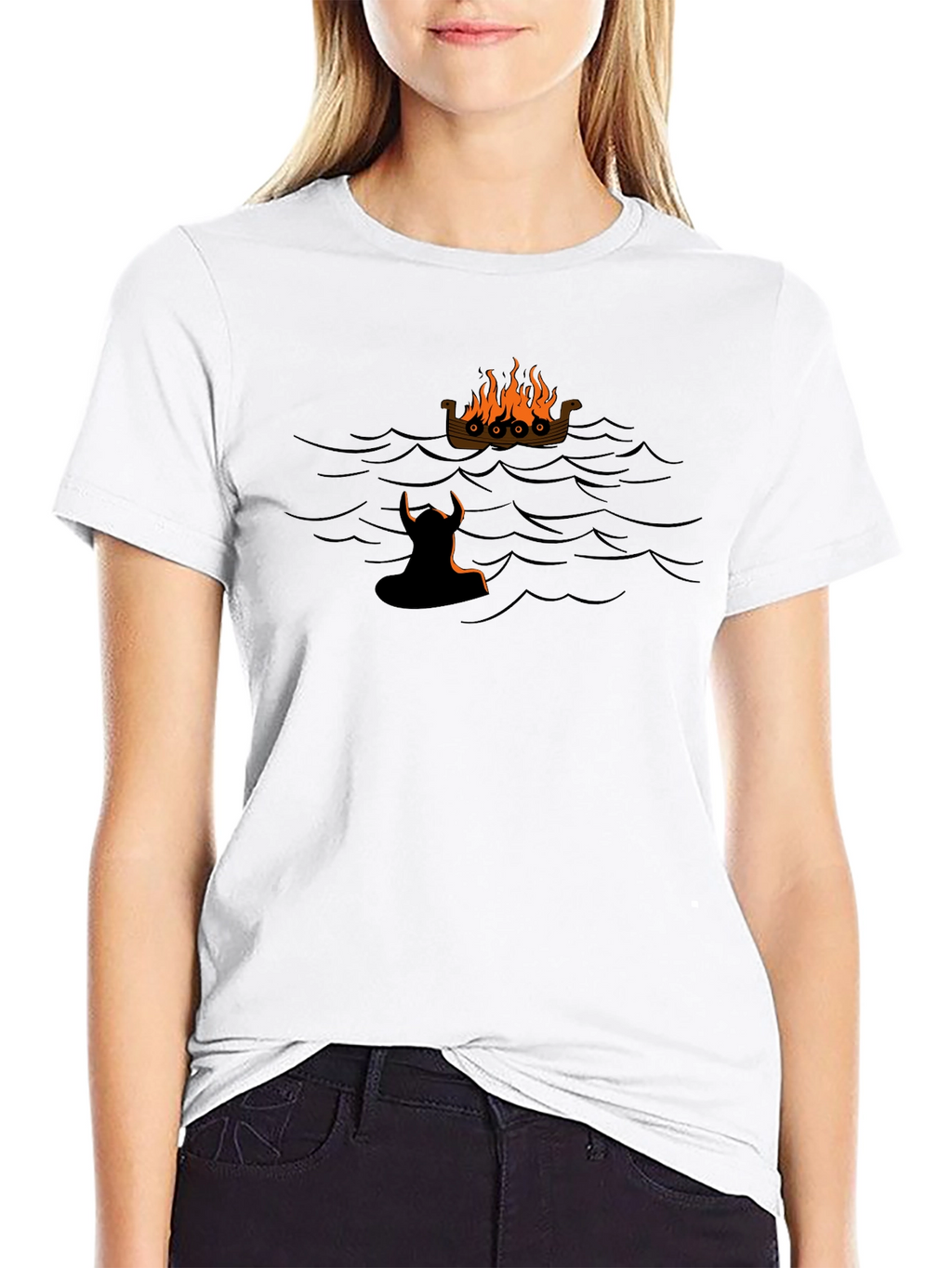 Viking Funeral T-Shirt - Black Graphic Tee