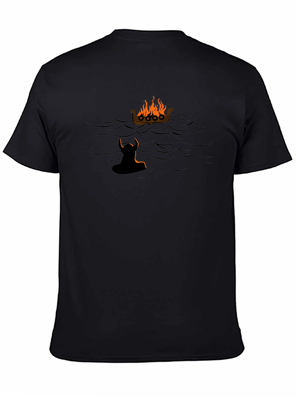 Viking Funeral T-Shirt - Black Graphic Tee