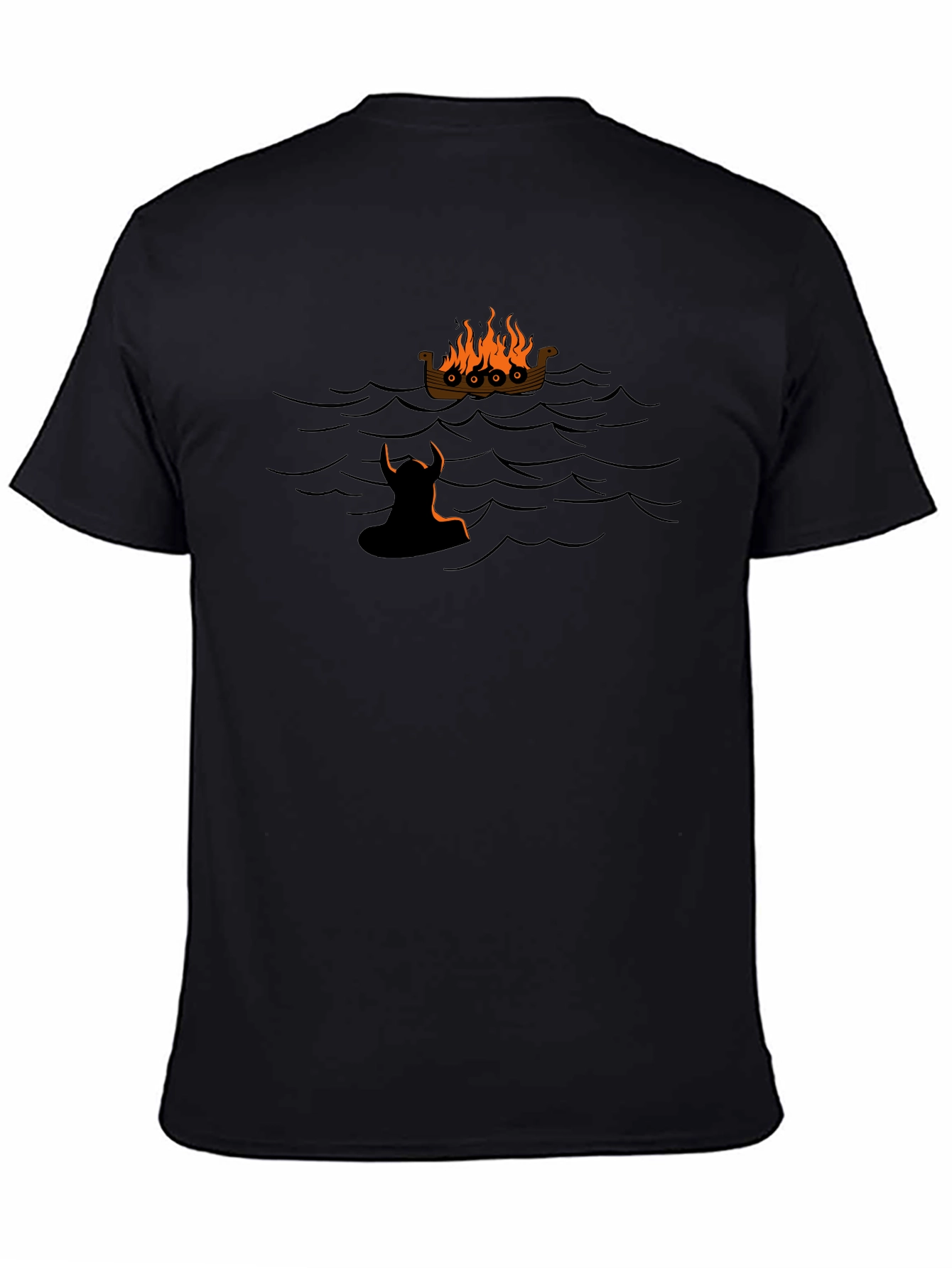Viking Funeral T-Shirt - Black Graphic Tee