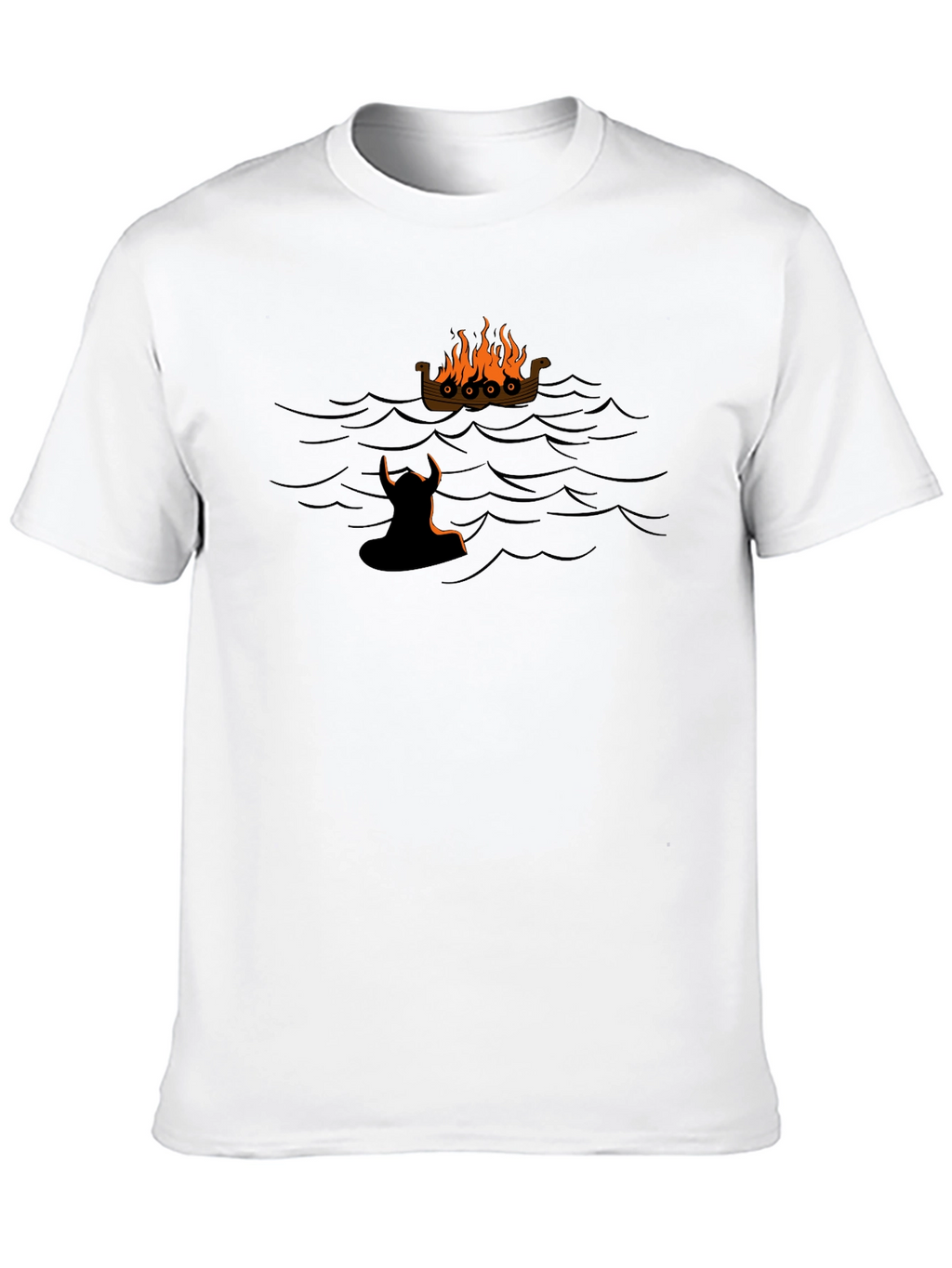 Viking Funeral T-Shirt - Black Graphic Tee