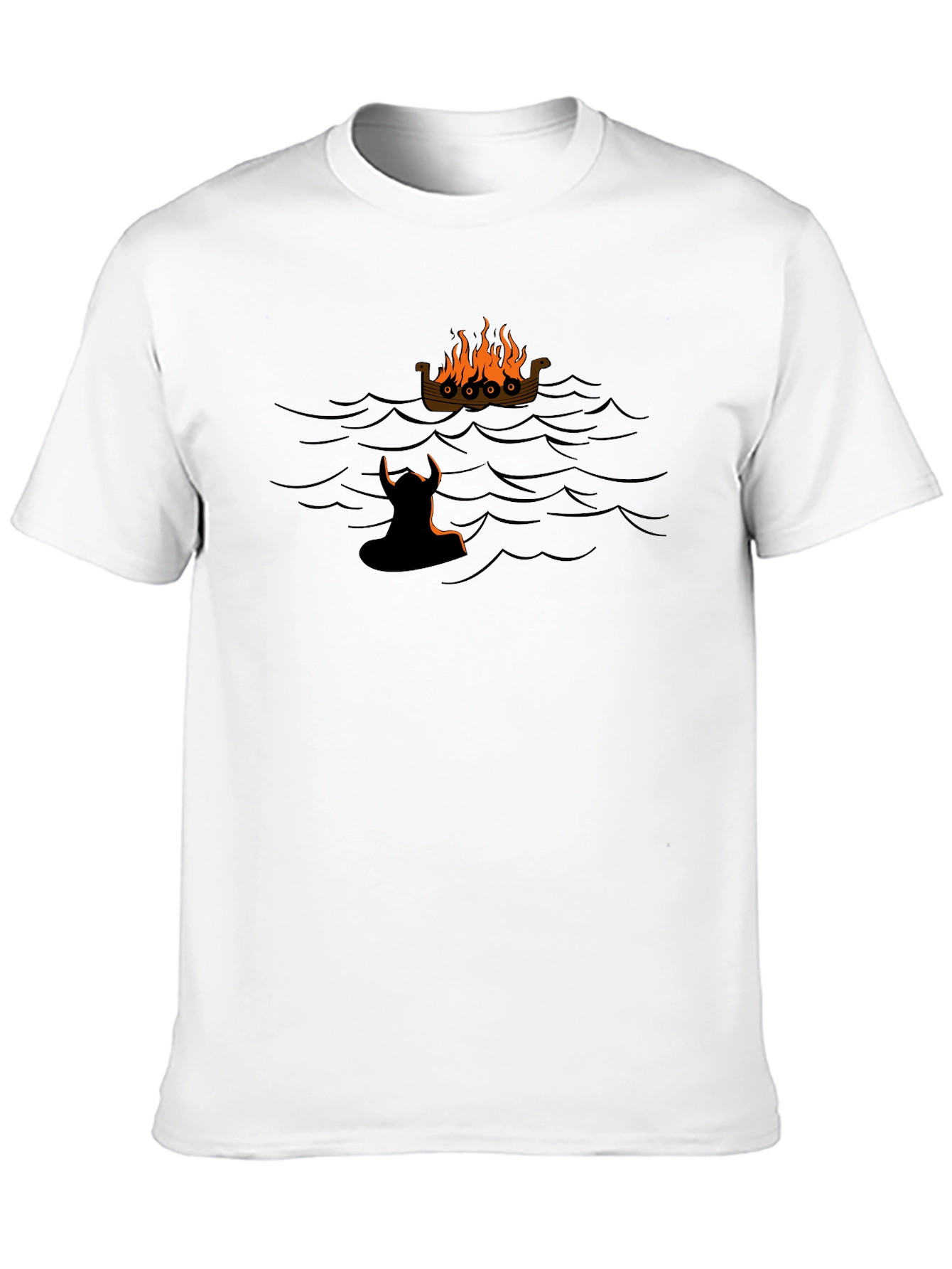 Viking Funeral T-Shirt - Black Graphic Tee