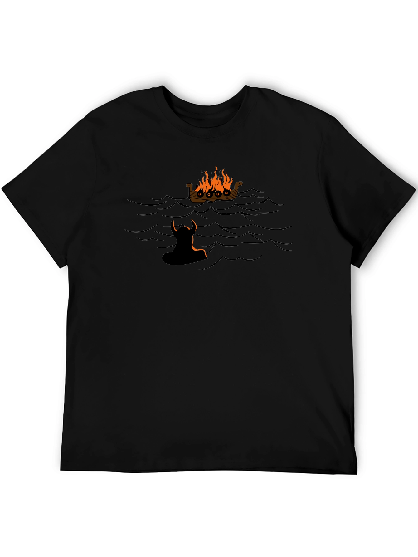 Viking Funeral T-Shirt - Black Graphic Tee