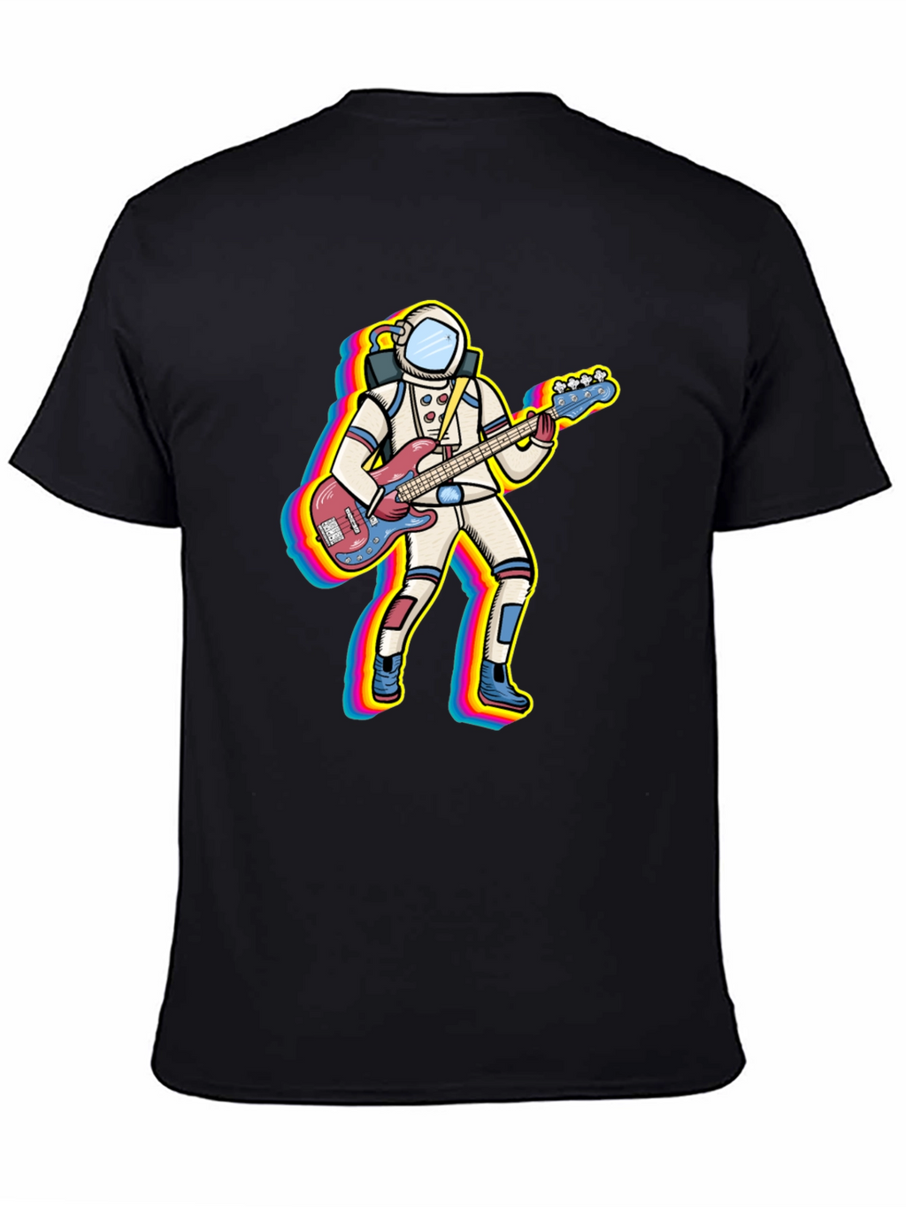Astronaut Bass Guitar Player Graphic T-Shirt