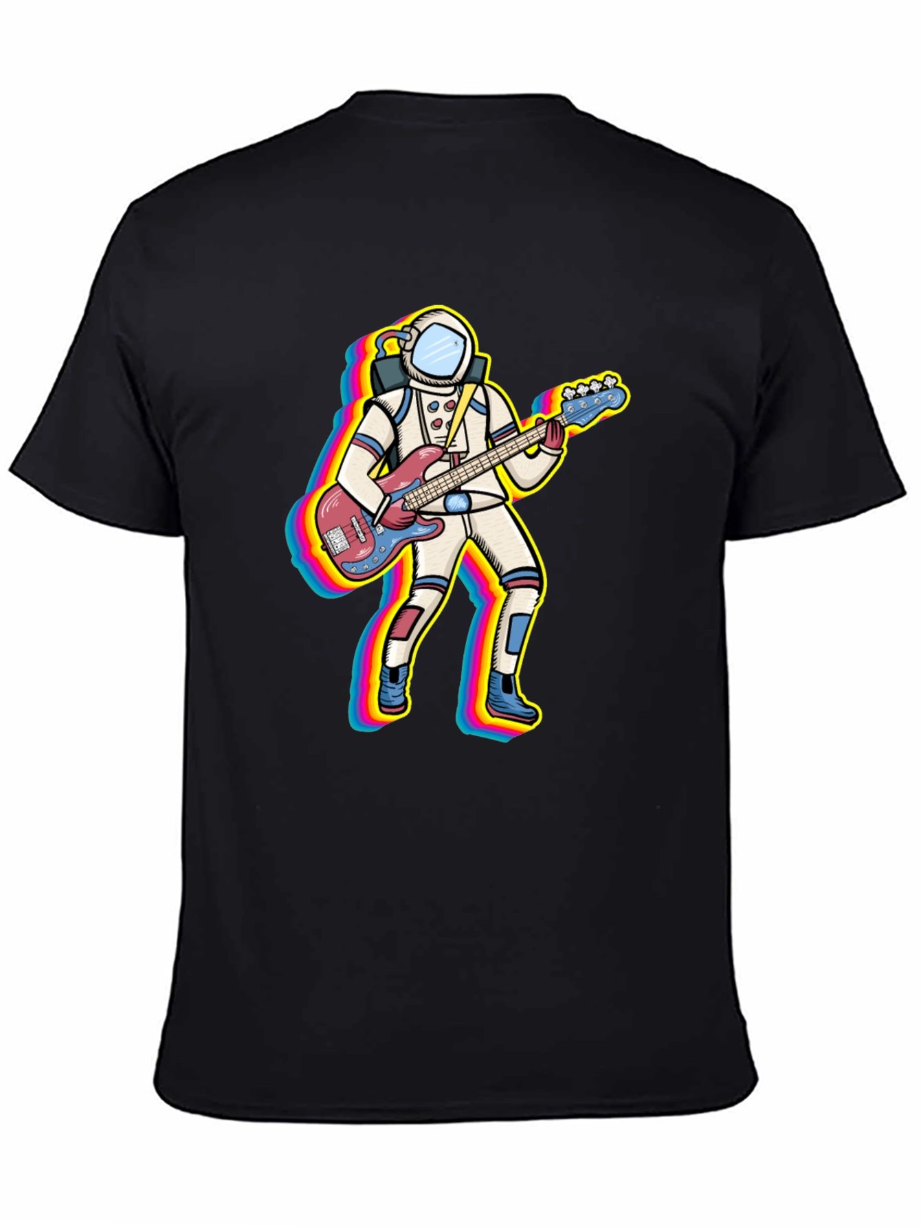 Astronaut Bass Guitar Player Graphic T-Shirt